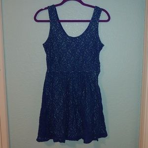 Blue lace dress